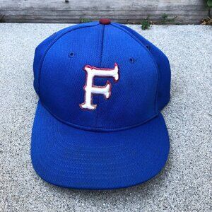 RICHARDSON F Logo Fitted Hat S/M Men's Blue Embroidered Blue Cap